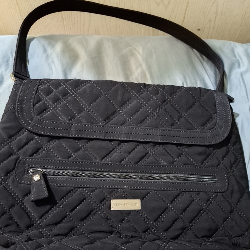 Vera Bradley Black Quilted Shoulder Bag